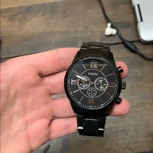 Black fossil watch